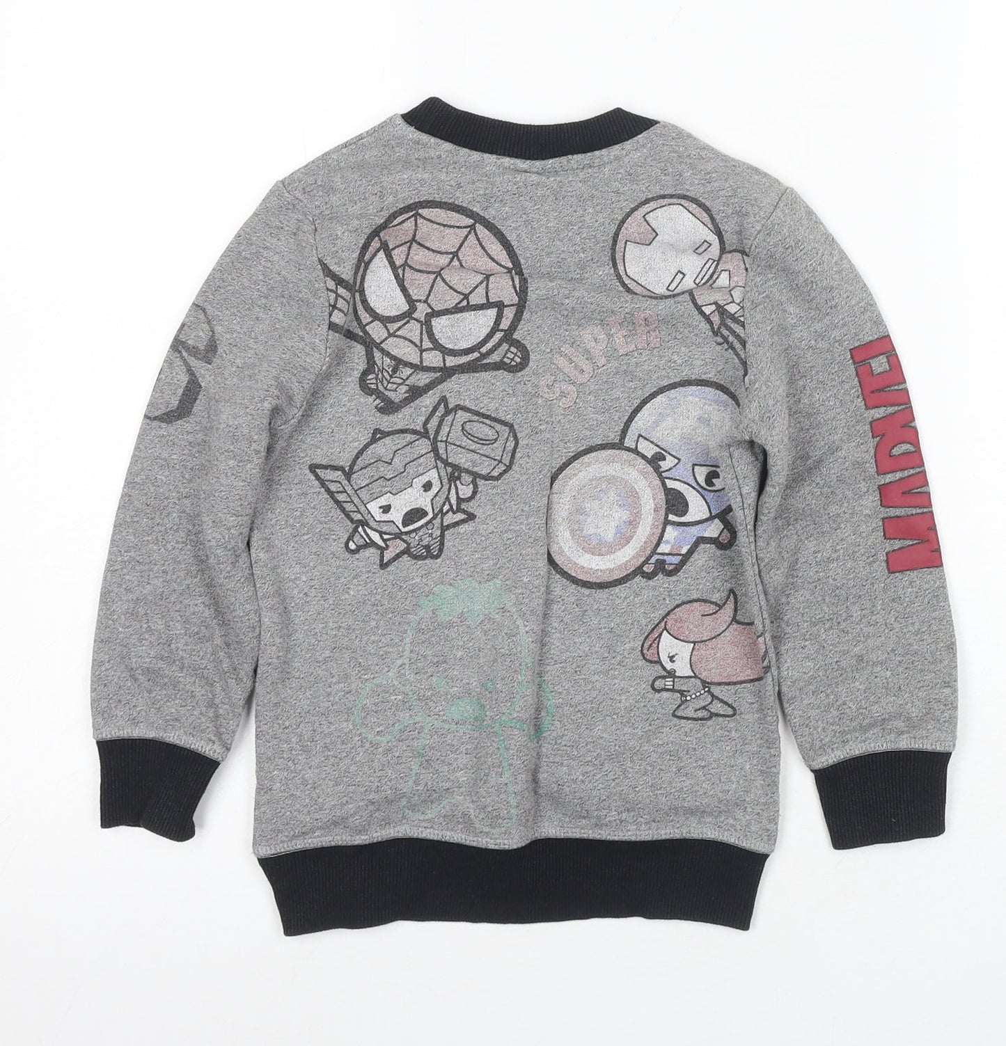George Boys Grey Avengers Pullover Hoodie 5-6 Years Superhero