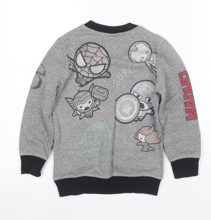 George Boys Grey Avengers Pullover Hoodie 5-6 Years Superhero