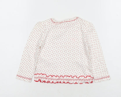 Disney Girls' White Minnie Mouse Long Sleeve T-Shirt 9-12 Months