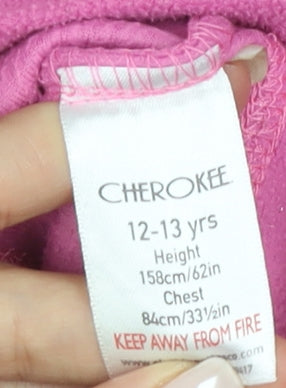Cherokee Girls Pink Fleece Jacket, Size 12-13 Years
