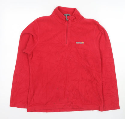 Additional front view of Regatta unisex red fleece pullover, size 10