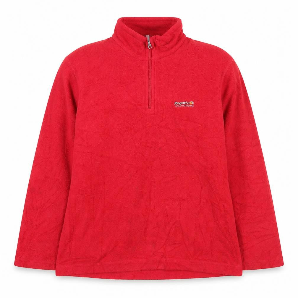 Front view of Regatta unisex red fleece pullover, size 10