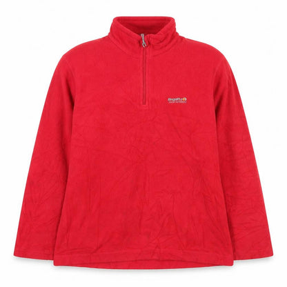 Front view of Regatta unisex red fleece pullover, size 10