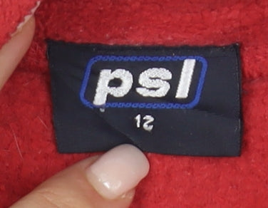 PSL Unisex Red Fleece Sweatshirt Size 12