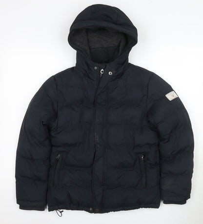 Tog Twenty Four Boys Black Puffer Jacket 11 Years Hooded