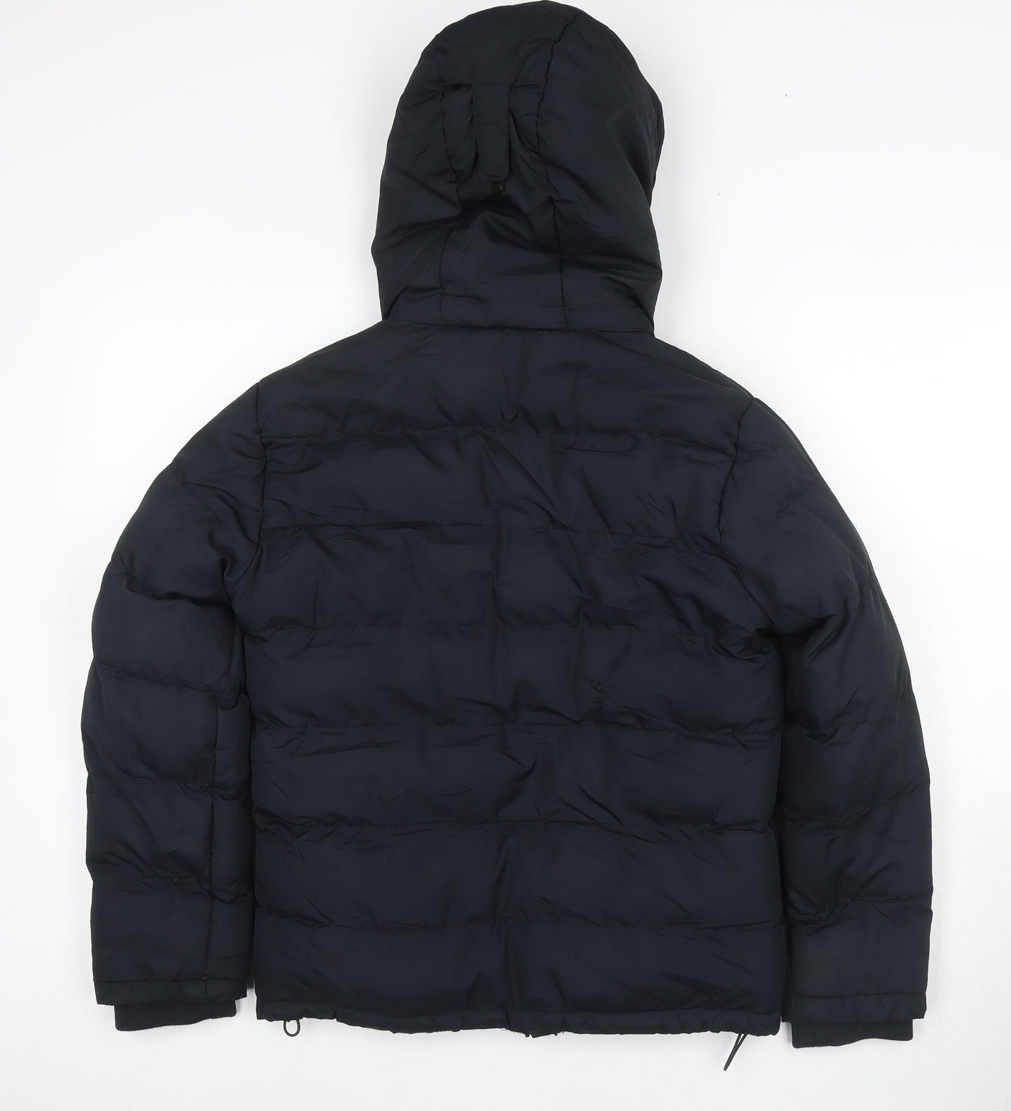 Tog Twenty Four Boys Black Puffer Jacket 11 Years Hooded