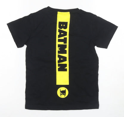 Next Boys Batman Black T-Shirt 6-7 Years Graphic Short Sleeve