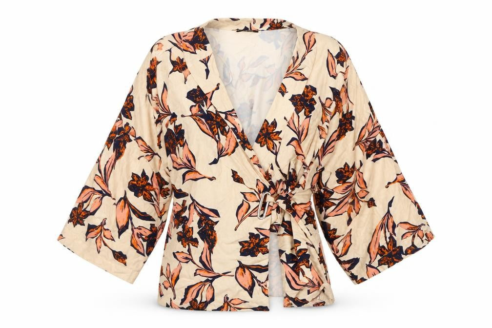 Parfois Women's Multicoloured Wrap Blouse, One Size, Floral