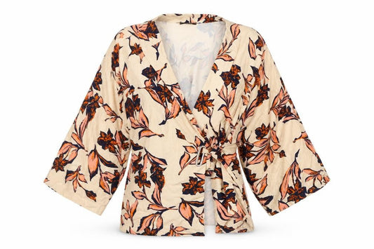 Parfois Women's Multicoloured Wrap Blouse, One Size, Floral