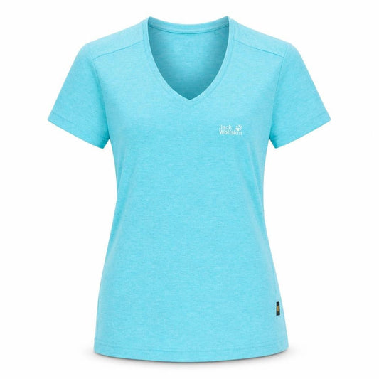 Jack Wolfskin Women's Blue T-Shirt V-Neck Size 10