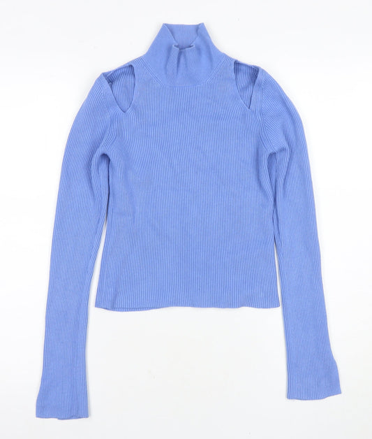 French Connection Blue Women's XS Slim Basic Blouse