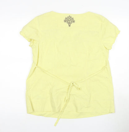 Womens UK Size 14 Rocha John Rocha Yellow Basic Blouse