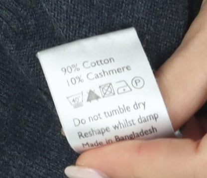 John Lewis Men's Black High Neck 7XL Full Zip Jumper