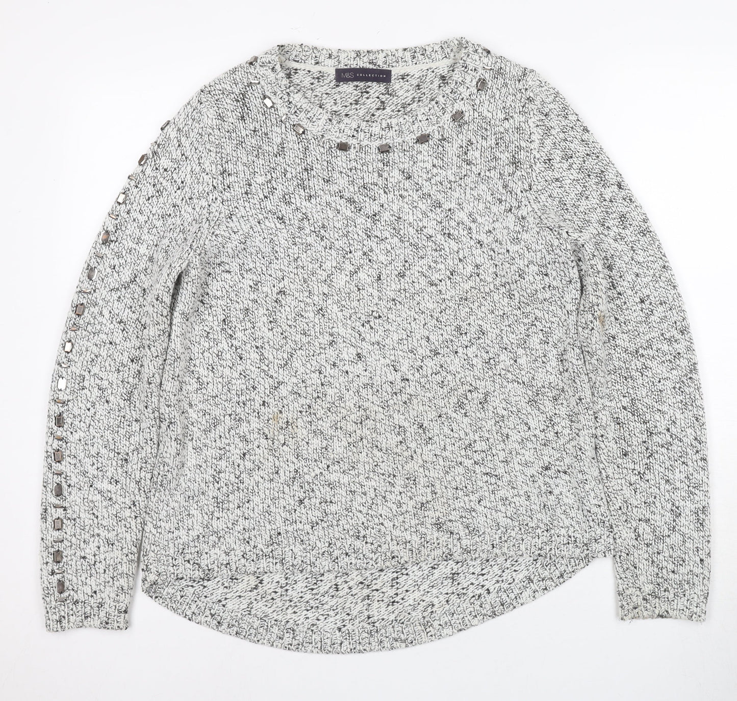 Womens UK Size 14 Marks and Spencer Grey Pullover Jumper