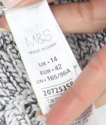 Womens UK Size 14 Marks and Spencer Grey Pullover Jumper