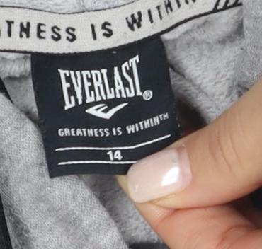 Everlast Grey Full Zip Hoodie Unisex Adults Size 14