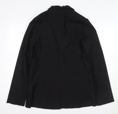 Topshop Women's Black Blazer - Size 10 Tall, Business