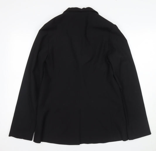 Topshop Women's Black Blazer - Size 10 Tall, Business