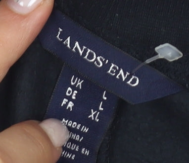 Lands' End Men's Black XL Joggers, Regular Fit