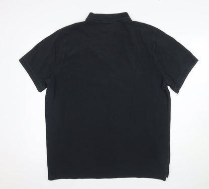 Nike Men's Black XL Cotton Short Sleeve Polo