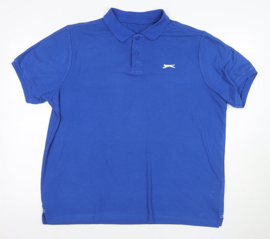 Sizenger Men's Blue 2XL Short Sleeve Polo Shirt