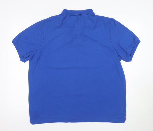 Sizenger Men's Blue 2XL Short Sleeve Polo Shirt