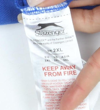 Sizenger Men's Blue 2XL Short Sleeve Polo Shirt