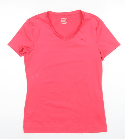 Womens UK Size 12 PUMA Pink Basic T-Shirt