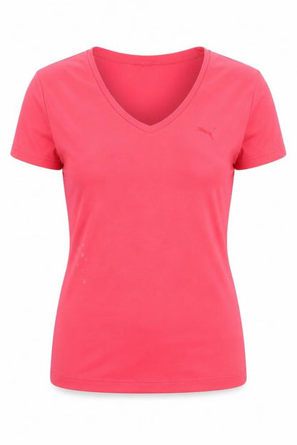 Womens UK Size 12 PUMA Pink Basic T-Shirt
