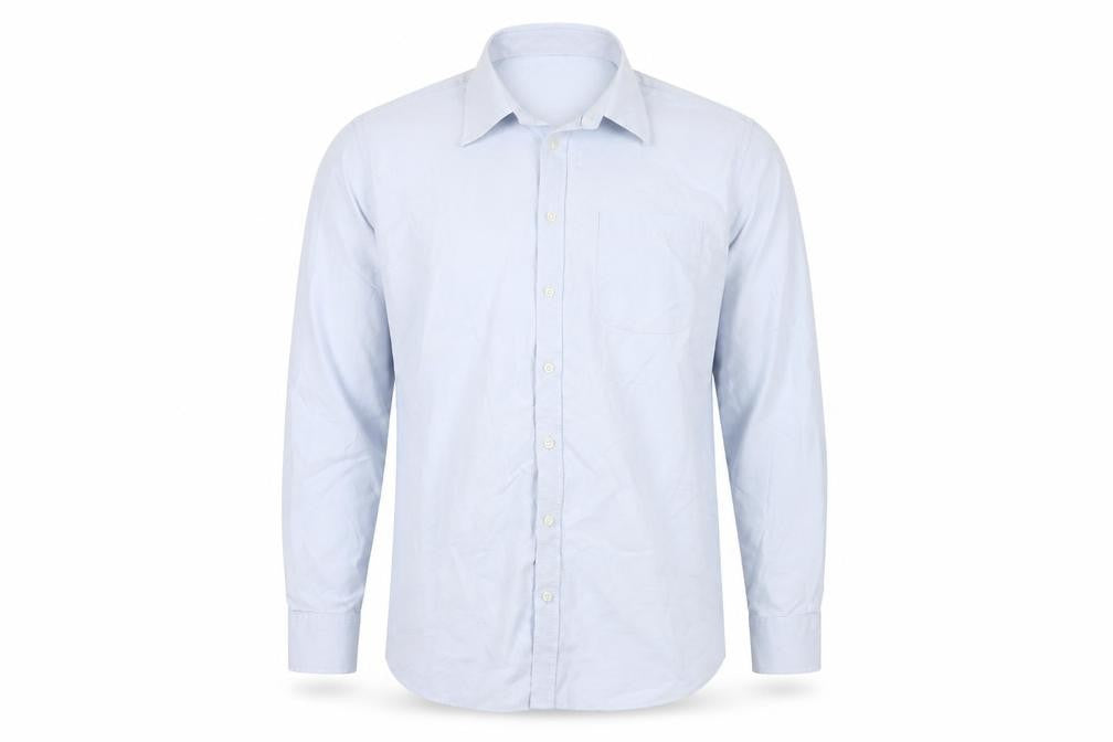 Marks and Spencer Men’s Blue Regular Fit Long Sleeve Shirt