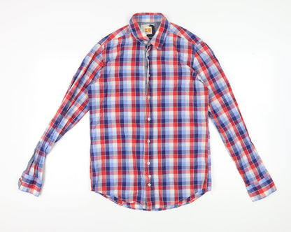 Boss Orange Men's Multicoloured Plaid Shirt M