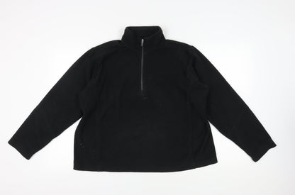 Mens UK Size L Lands' End Black Pullover Sweatshirt