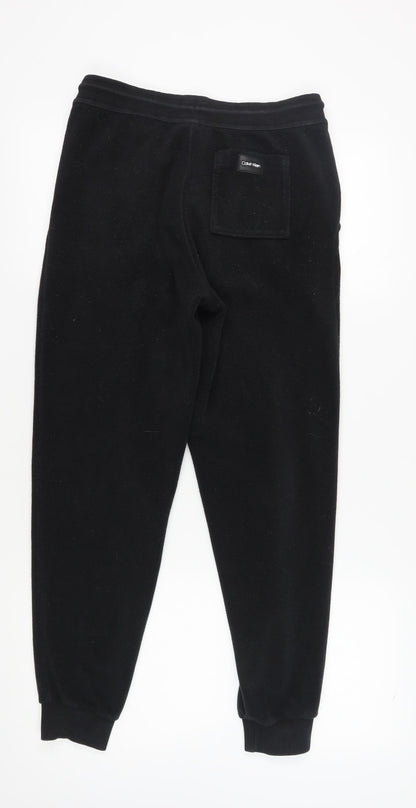 Mens UK Size S Calvin Klein Regular Fit Jogger Black Trousers
