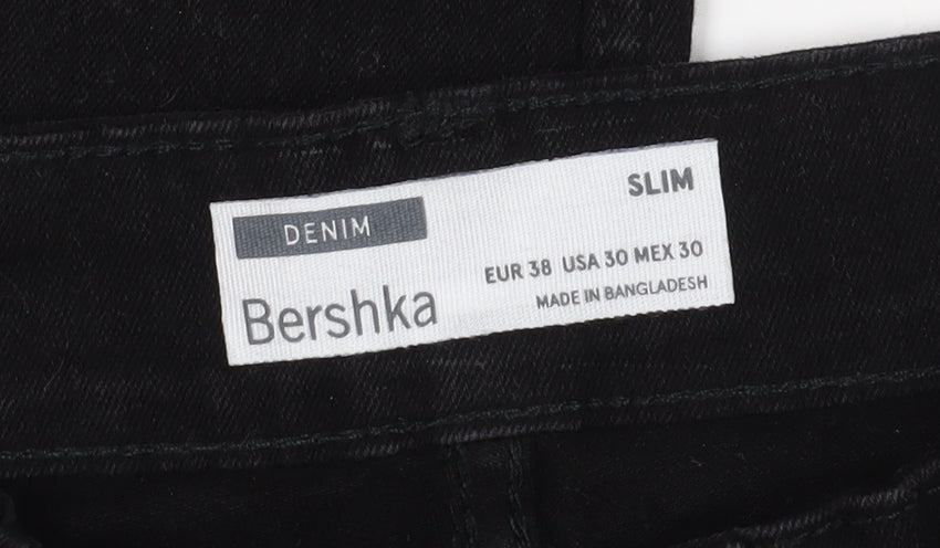 Bershka Women's Black Slim Jeans Size 10
