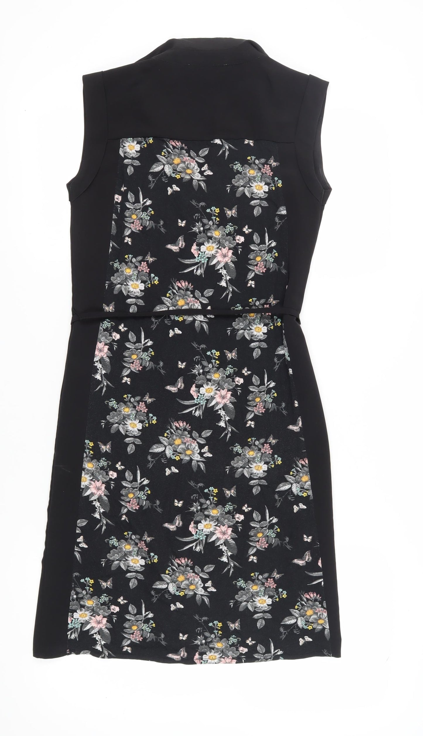 Oasis Women's Black Floral Shift Dress XS