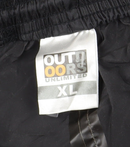 Outdoors Unlimited Men's XL Black Windbreaker Trousers