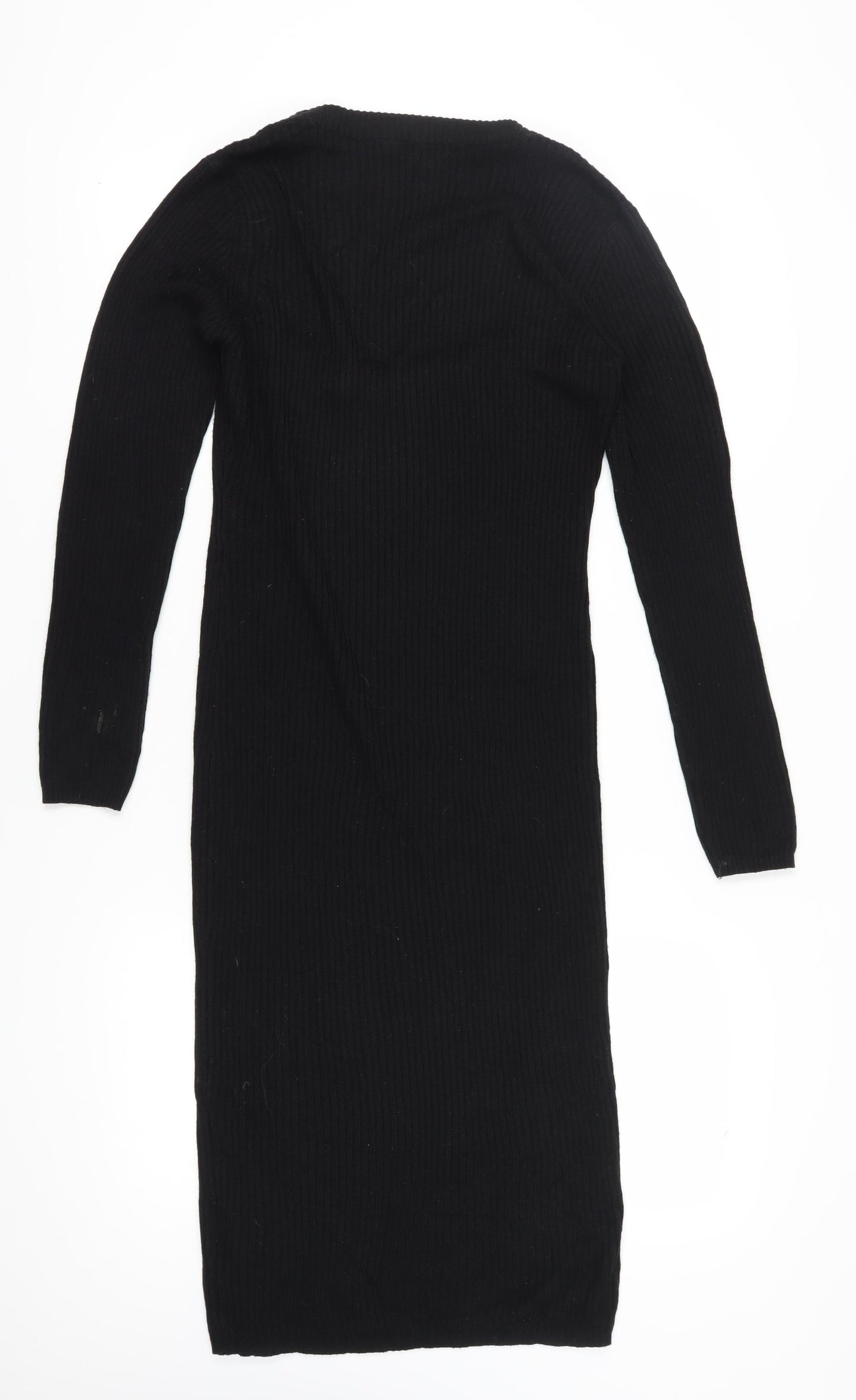 Brave Soul Black Midi Bodycon Dress - Medium