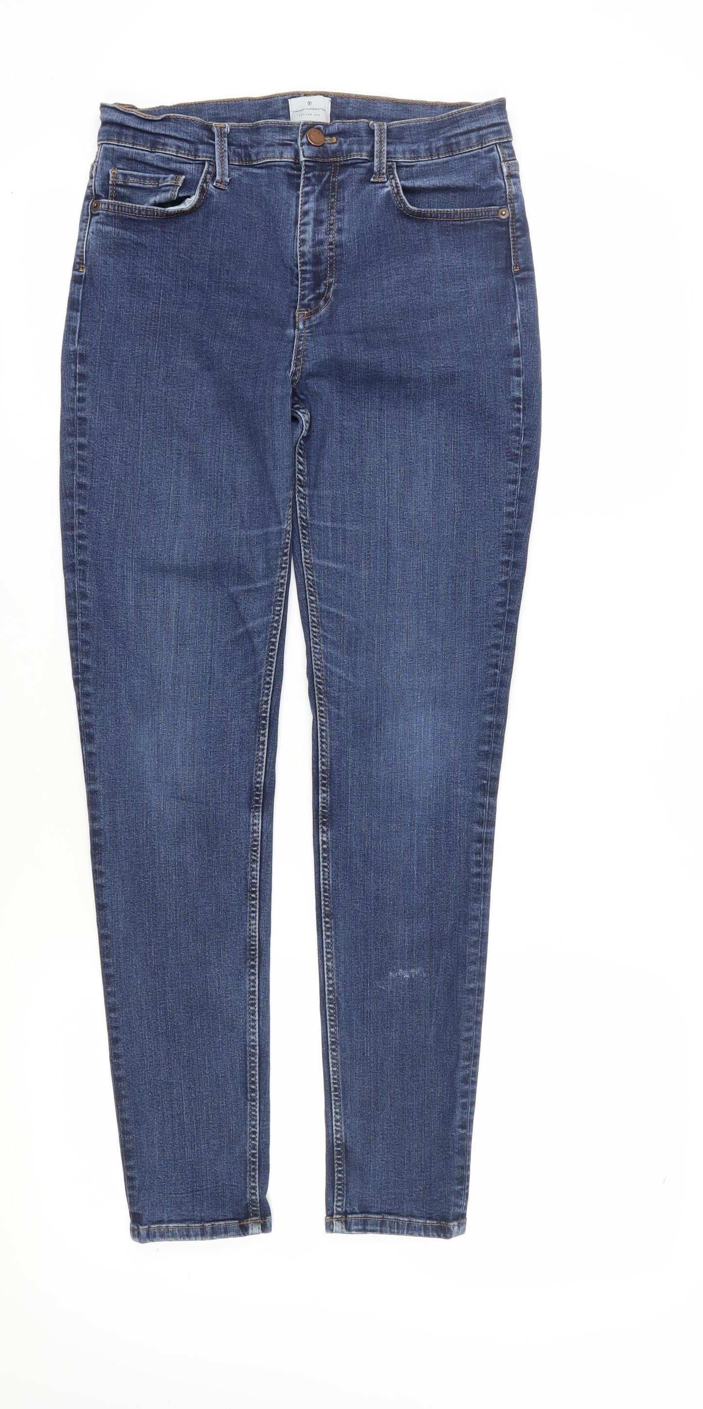 French Connection Women's Blue Skinny Jeans Size 10
