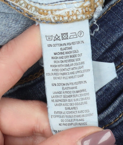 French Connection Women's Blue Skinny Jeans Size 10