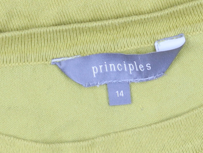 Womens UK Size 14 Principles Yellow Pullover Jumper