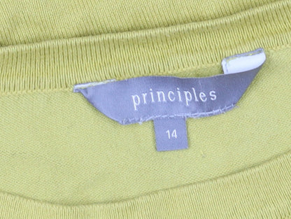 Womens UK Size 14 Principles Yellow Pullover Jumper