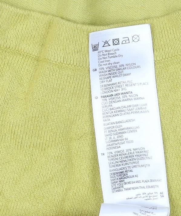 Womens UK Size 14 Principles Yellow Pullover Jumper