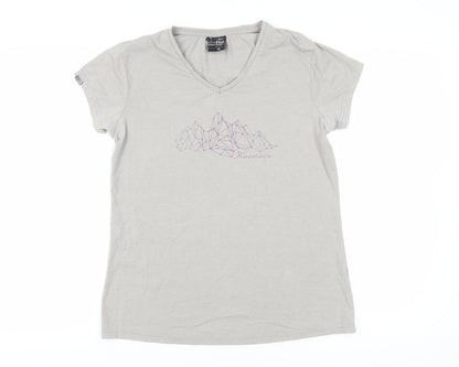Karrimor Women's Grey V-Neck T-Shirt Size 16 Casual