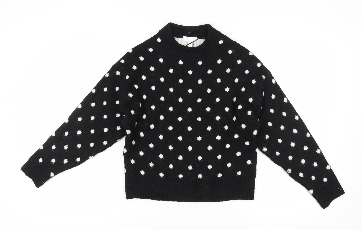 Womens UK Size XS H&M Black Pullover Jumper