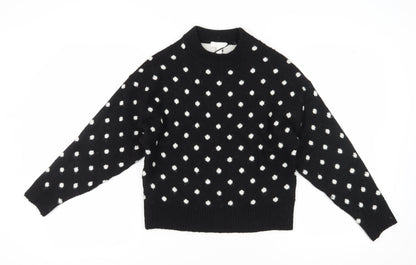 Womens UK Size XS H&M Black Pullover Jumper