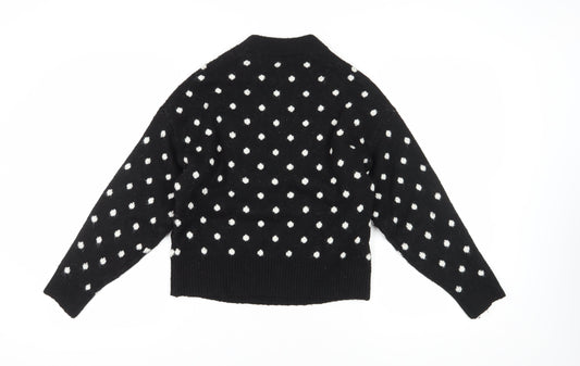 Womens UK Size XS H&M Black Pullover Jumper