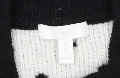 Womens UK Size XS H&M Black Pullover Jumper