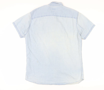 SELECTED HOMME Men's Blue Regular Fit Shirt 16.5