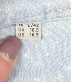 SELECTED HOMME Men's Blue Regular Fit Shirt 16.5