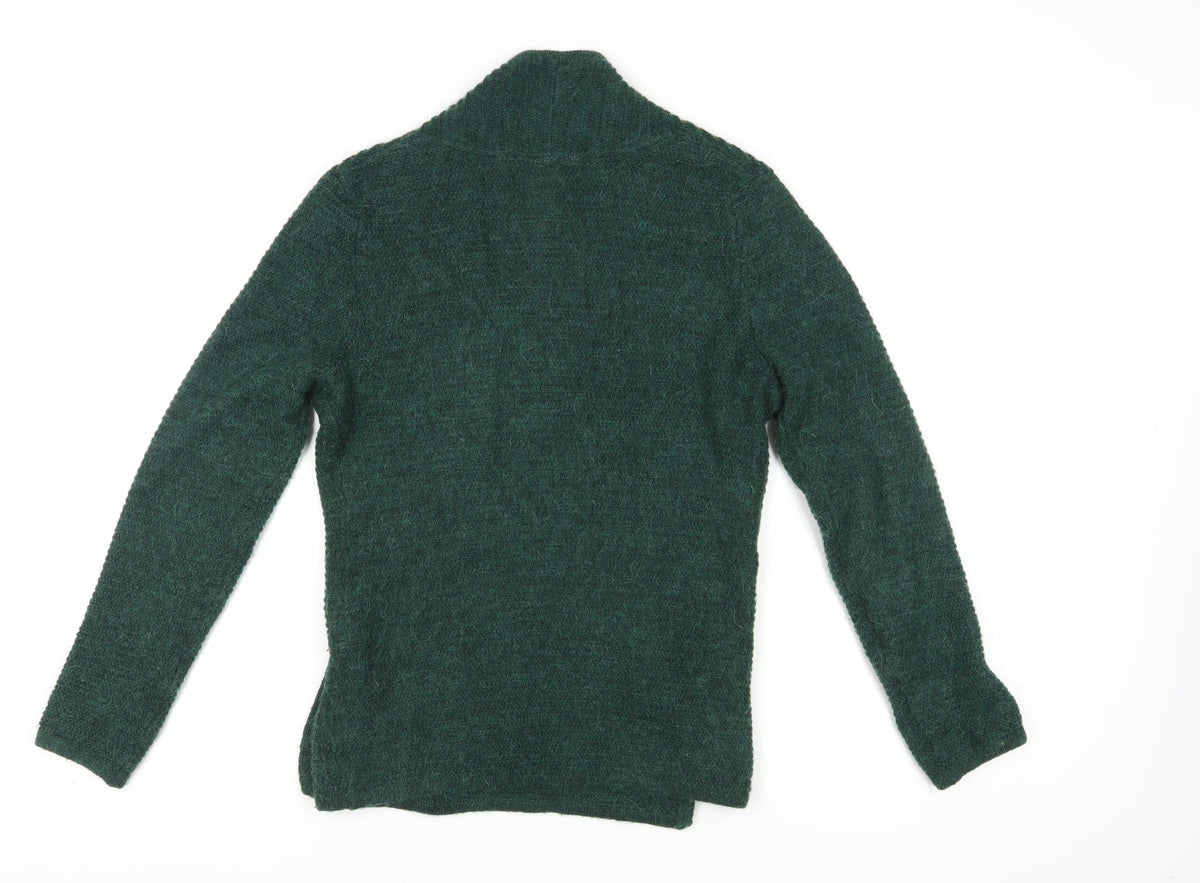 Womens UK Size M H&M Green Wrap Jumper